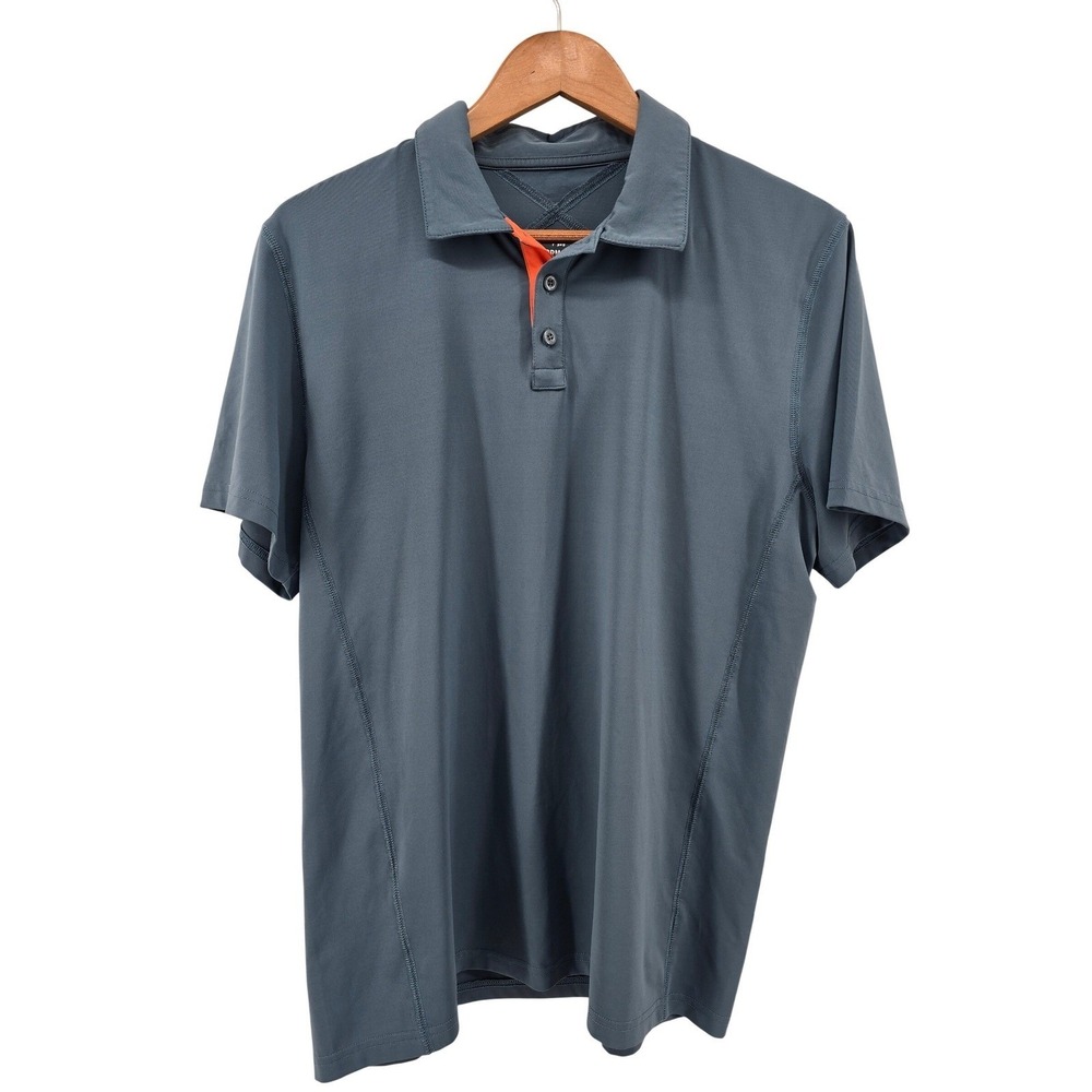 The Normal Brand Performance Polo Men Medium Blue Gray Short Sleeve Active Shirt